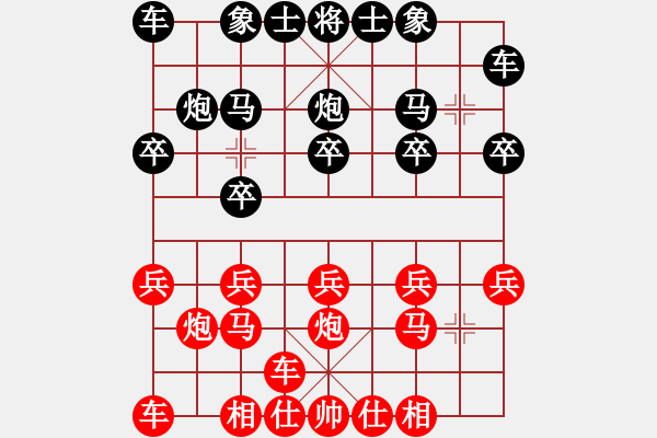 象棋棋譜圖片：快樂棋社 星海－昶瑜 先勝 窩囊炮 順炮局 - 步數(shù)：10 