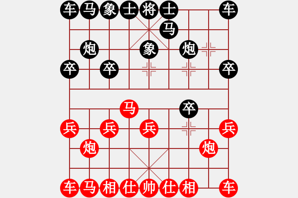 象棋棋譜圖片：鬼臉兒杜興(6段)-負(fù)-為愛旅行(9段) - 步數(shù)：10 