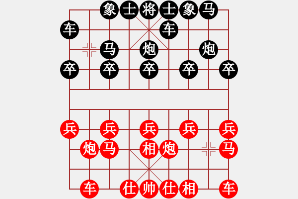 象棋棋譜圖片：lijuchuan3256208[紅] -VS- 熱血盟●溫柔一刀[黑] - 步數(shù)：10 