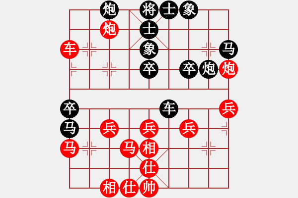 象棋棋譜圖片：HUANGFEIHONG[1043775930] -VS- 市象棋冠軍[1529656790] - 步數(shù)：40 