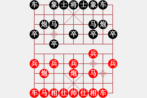 象棋棋譜圖片：中炮五七三 - 步數(shù)：8 