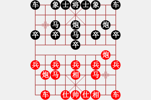 象棋棋譜圖片：戰(zhàn)神大官人[紅] -VS- 看我的[黑] - 步數(shù)：10 