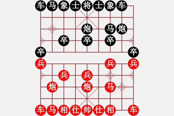 象棋棋譜圖片：【中】孩子[黑] -VS- 【中】棋如人生[紅] - 步數(shù)：10 