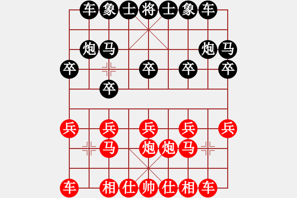 象棋棋谱图片：谢文洪(3段)-负-黄河(4段) - 步数：10 