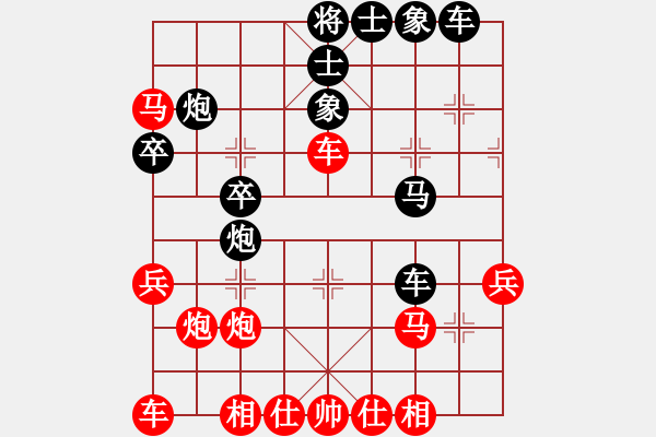 象棋棋譜圖片：波斯貓[紅] -VS- 棋仙[黑] - 步數(shù)：40 