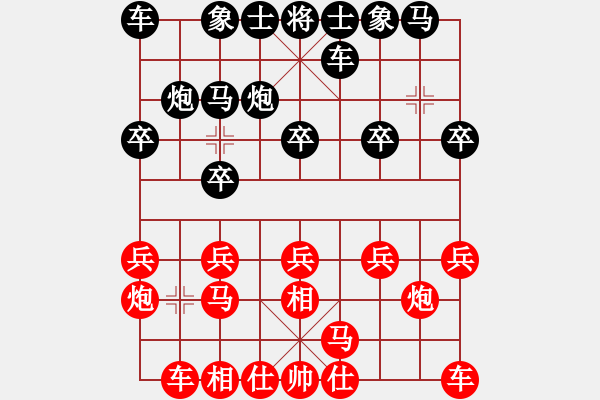 象棋棋譜圖片：885局 A30- 飛相對(duì)左過(guò)宮炮-小蟲(chóng)引擎23層(2734) 先勝 賈詡(1900) - 步數(shù)：10 