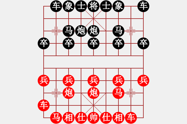 象棋棋譜圖片：順炮對(duì)仕角炮 - 步數(shù)：10 