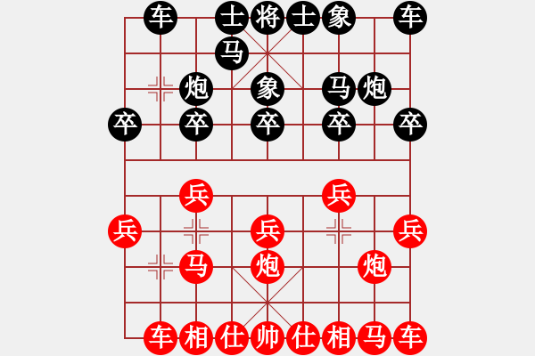 象棋棋譜圖片：2022.2.3.21JJ五分鐘后勝仙人指路對(duì)卒底炮 - 步數(shù)：10 