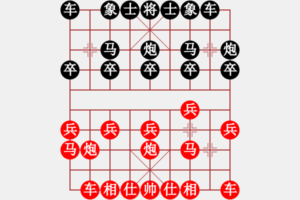 象棋棋谱图片：张瑞峰 先和 魏依林 - 步数：10 