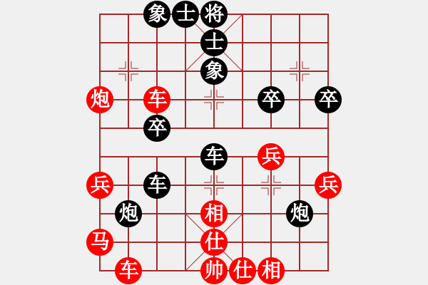 象棋棋譜圖片：中炮七路馬對(duì)屏風(fēng)馬黑雙炮過河 （紅進(jìn)車吃馬 ）  一分鐘棋軟(天罡)-勝-我心永恒(風(fēng)魔) - 步數(shù)：40 