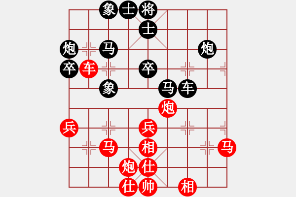 象棋棋譜圖片：分紅比例符合技術(shù)開 勝 梁棟 - 步數(shù)：40 