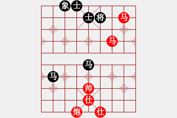 象棋棋譜圖片：初級（2）班第二周 基礎(chǔ)題2（雙馬飲泉） - 步數(shù)：5 