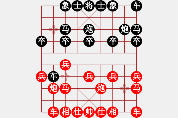 象棋棋谱图片：段兆宇和刘俊 - 步数：10 