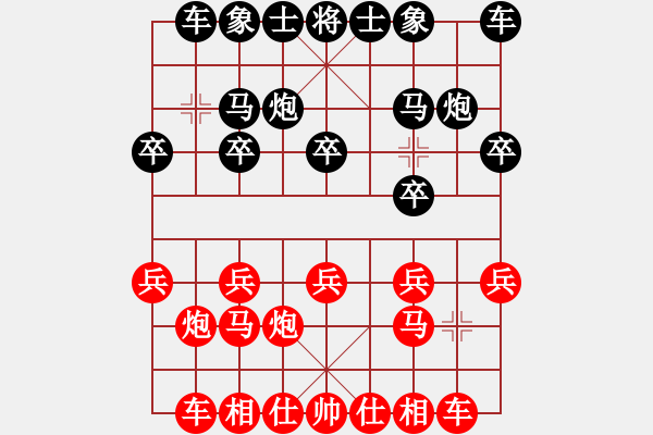 象棋棋譜圖片：過(guò)宮炮對(duì)黑7路卒右士角炮（基本格式） - 步數(shù)：10 