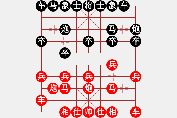 象棋棋谱图片：星月新兵(1段)-胜-觀棋者(4段) - 步数：10 