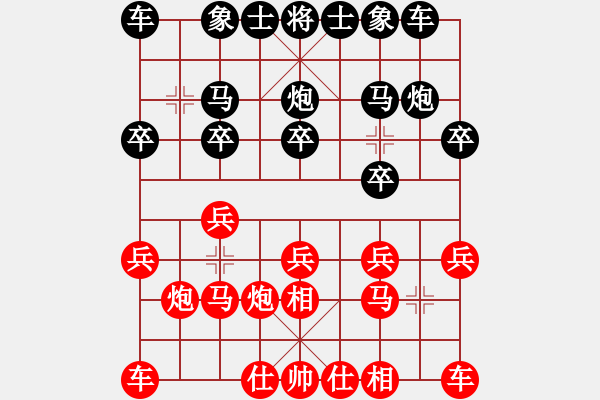 象棋棋譜圖片：嘴角揚(yáng)揚(yáng)[50129759] -VS- 行義積德123[1804516836] - 步數(shù)：10 