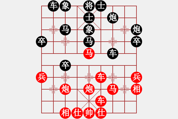 象棋棋譜圖片：thanhtu(7段)-負-霸王(8段) - 步數(shù)：40 