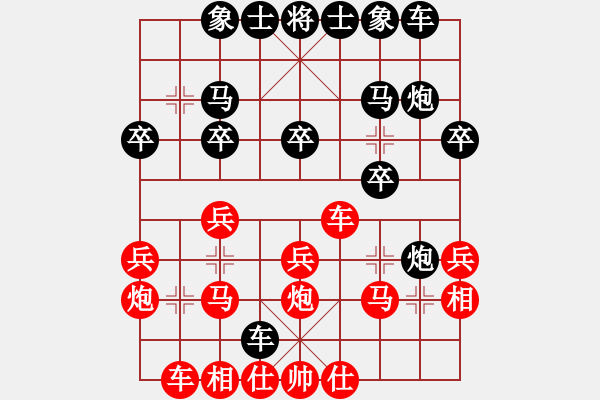 象棋棋谱图片：Phao Dau Hoanh Xe.Hau X1.1 - 步数：20 