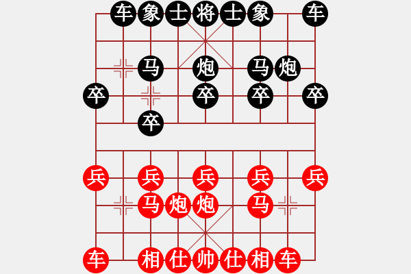 象棋棋谱图片：中国象棋业余对局康哲祺先对程欣 - 步数：10 