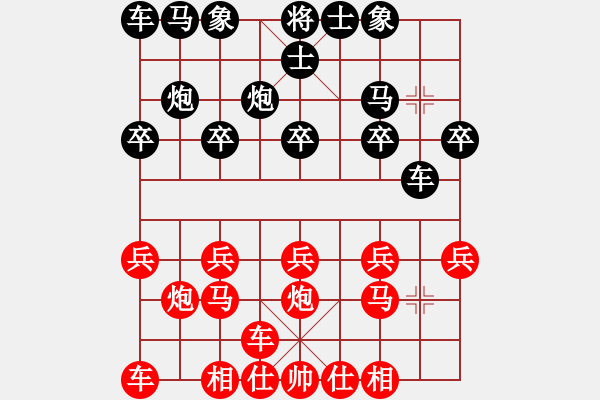象棋棋谱图片：朱东和 先和 王一鹏 - 步数：10 