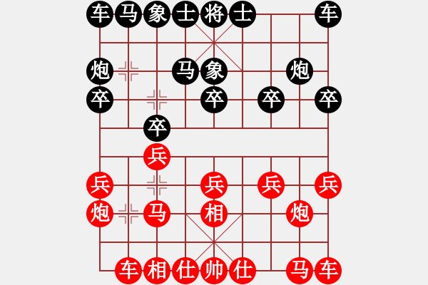 象棋棋譜圖片：9935局 A11-順相局-小蟲引擎24層 紅先勝 天天AI選手 - 步數(shù)：10 