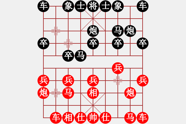 象棋棋譜圖片：熊學元     先勝 劉晉玉     - 步數(shù)：10 