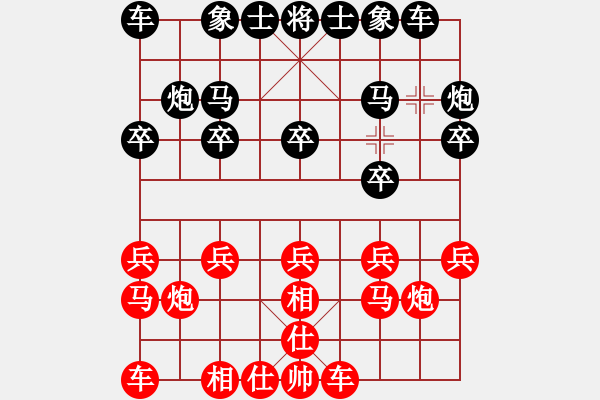 象棋棋譜圖片：3713局 A41-起馬對進７卒-旋風九專雙核 紅先負 小蟲引擎25層 - 步數(shù)：10 