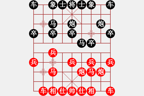 象棋棋譜圖片：‰●孤獨的人[紅] -VS- ‰●漂云[黑] - 步數(shù)：10 