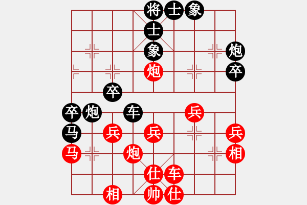 象棋棋譜圖片：烈火寒冰(9段)-和-去棋中論壇(月將) - 步數(shù)：40 