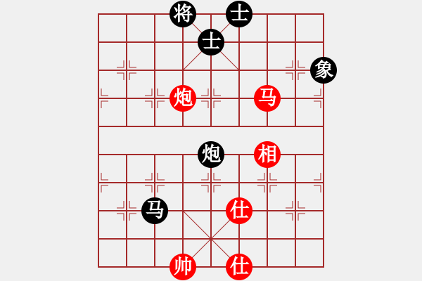 象棋棋譜圖片：五八炮進(jìn)七兵邊馬對屏風(fēng)馬（旋風(fēng)拆棋）和棋 - 步數(shù)：80 