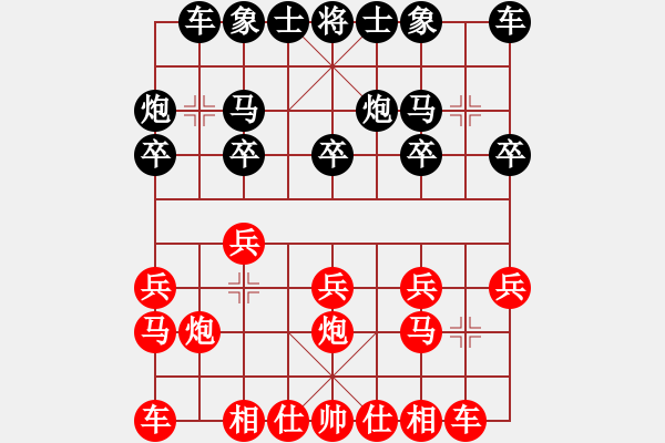 象棋棋谱图片：武翃霄 先和 张仲涛 - 步数：10 