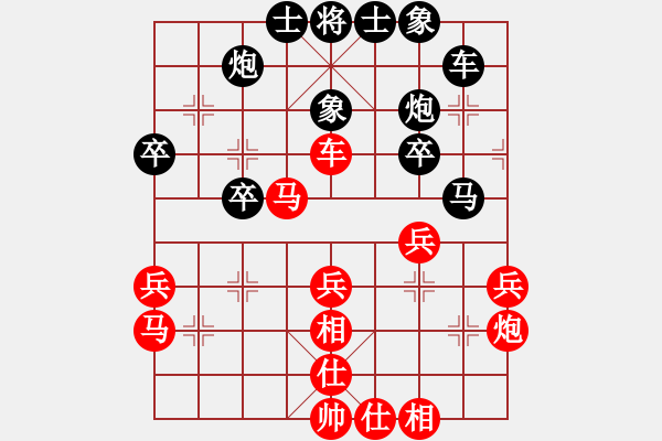 象棋棋譜圖片：獨自上華山(7段)-和-星月鈍刀(7段) - 步數(shù)：40 