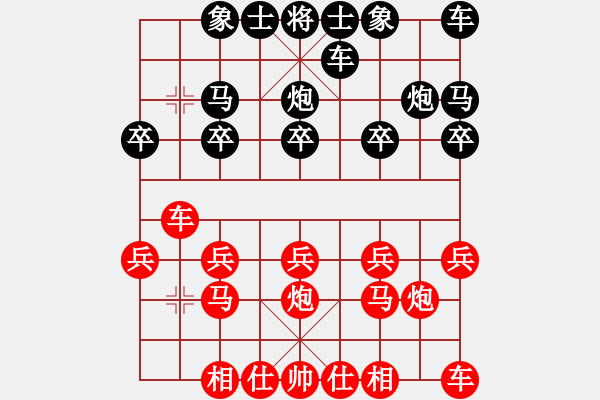 象棋棋譜圖片：【星】②貓仔[紅] -VS- 品棋①宇翔[黑] - 步數(shù)：10 