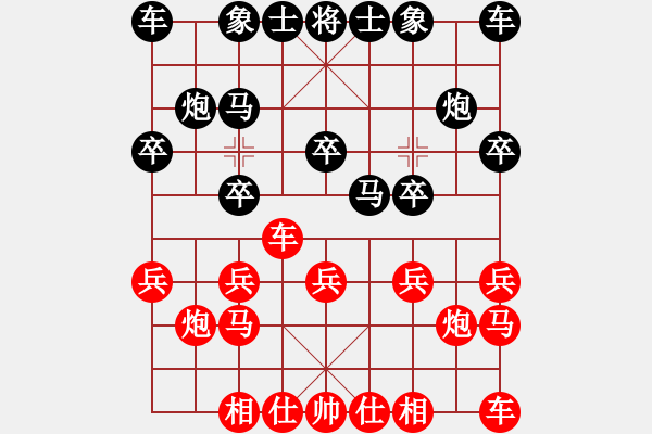 象棋棋譜圖片：起馬開局選自孫浩宇網(wǎng)絡(luò)實戰(zhàn)黑勝其中紅馬二進(jìn)一疑問手脫離中心 - 步數(shù)：10 