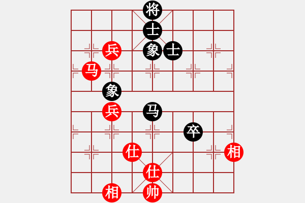 象棋棋譜圖片：旺仔小曼砣(6段)-和-tianzhusha(5段) - 步數：100 