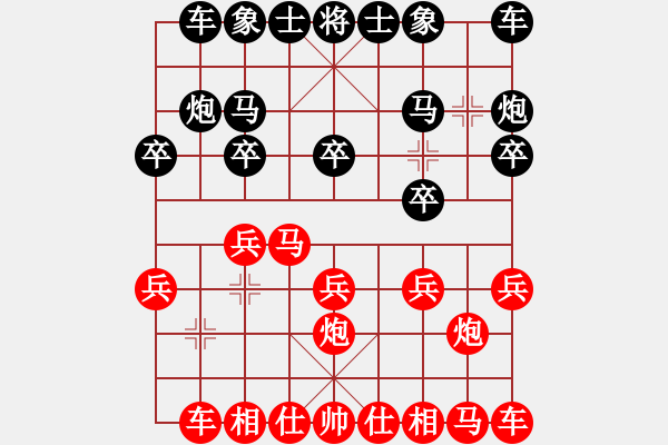 象棋棋譜圖片：─╄OvЁ主宰[紅] -VS- ★龍口浪子★[黑] - 步數(shù)：10 