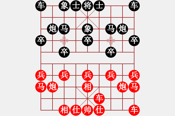 象棋棋譜圖片：9135局 A11-順相局-旋九專雙核-業(yè)余 紅先和 小蟲引擎24層 - 步數(shù)：10 