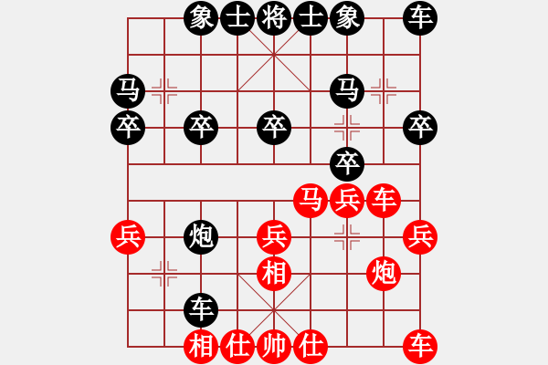 象棋棋譜圖片：20190207 后勝真剛權(quán) 起馬轉(zhuǎn)仕角炮對(duì)挺卒 - 步數(shù)：20 