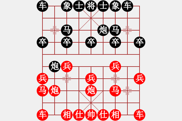 象棋棋谱图片：楚魁(1段)-胜-阿斗(3段) - 步数：10 
