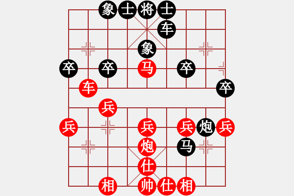 象棋棋譜圖片：棋酒色(2段)-和-雞頭(2段) - 步數(shù)：30 