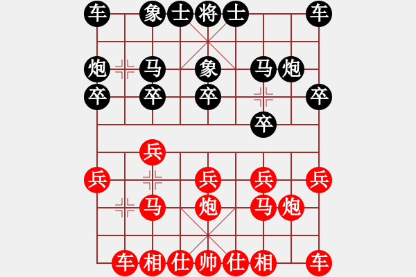象棋棋谱图片：许愿[红] -VS- 雷霆万里[黑] - 步数：10 