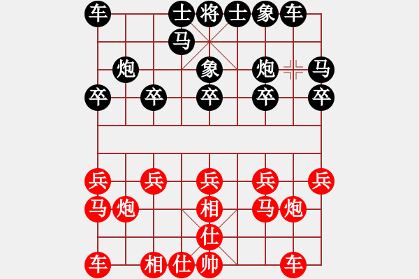 象棋棋譜圖片：品棋茶茶[紅] -VS- shasha[黑] - 步數(shù)：10 