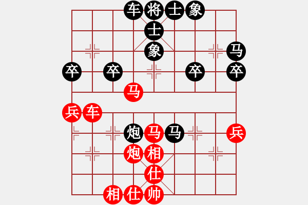 象棋棋譜圖片：品棋茶茶[紅] -VS- shasha[黑] - 步數(shù)：40 