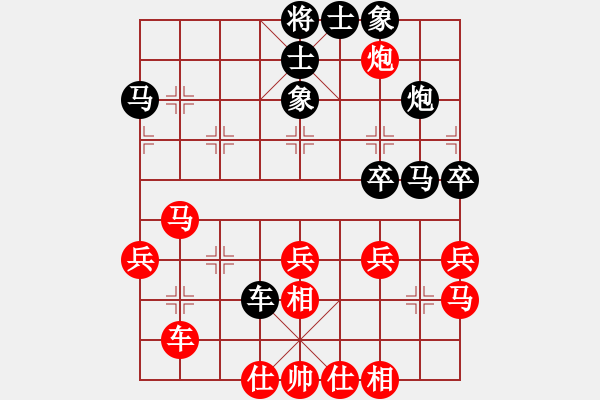 象棋棋譜圖片：浙江省棋類協(xié)會(huì) 王宇航 勝 黑龍江曉峰律師所 何偉寧 - 步數(shù)：40 