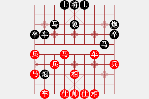 象棋棋譜圖片：別亦難(月將)-勝-劍試嘯天下(5段)五七炮對(duì)屏風(fēng)馬進(jìn)７卒 紅左直車(chē)對(duì)黑右直車(chē)右炮過(guò)河 - 步數(shù)：40 