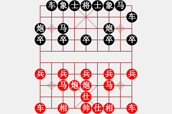 象棋棋譜圖片：谷雨 閼氏[紅] -VS- 全[黑] - 步數：10 