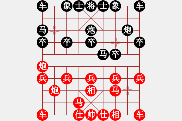 象棋棋譜圖片：哈哈游(4弦)-勝-在河之舟(8弦) - 步數(shù)：10 