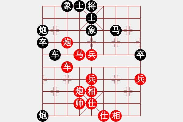 象棋棋譜圖片：花瞞樓紅勝午夜狂奔〖過(guò)宮炮對(duì)進(jìn)左馬〗 - 步數(shù)：60 