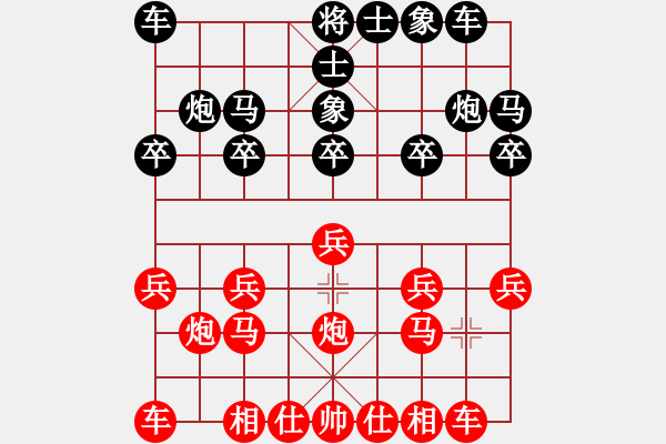 象棋棋譜圖片：鐘珍擬局（三）單提馬直車破中炮直車強(qiáng)進(jìn)中兵 - 步數(shù)：10 