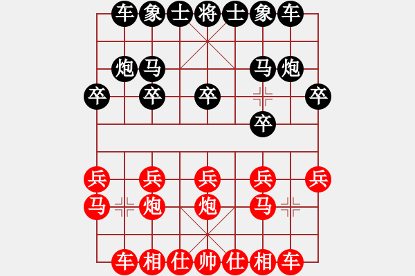 象棋棋譜圖片：〖標(biāo)準(zhǔn)陣勢〗五七炮 Vs 屏風(fēng)馬進(jìn)7卒 - 步數(shù)：11 